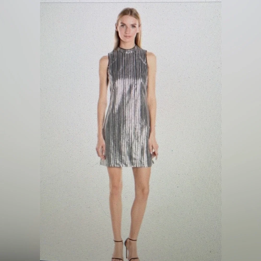 Guess silver sequin - cut out back dress 6 - Picture 1 of 16